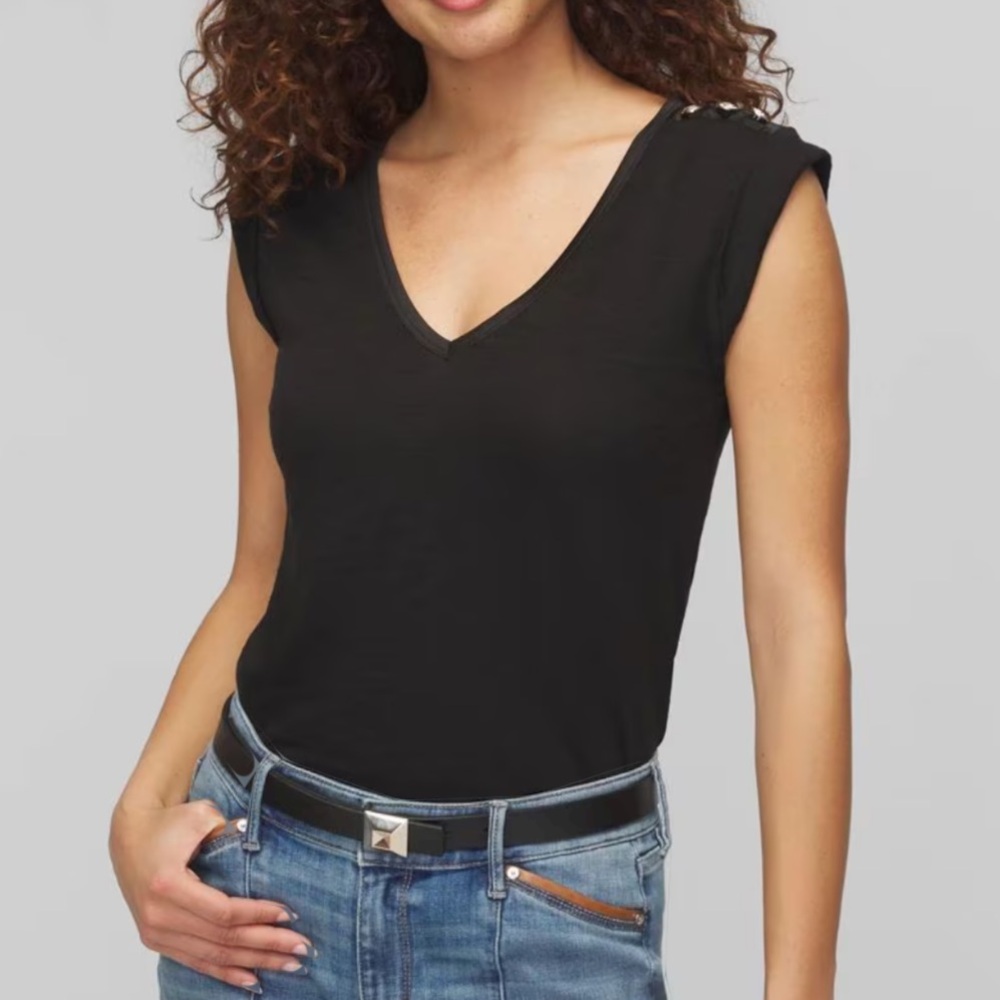 NWT WHBM V-Neck Muscle T. Size L.
